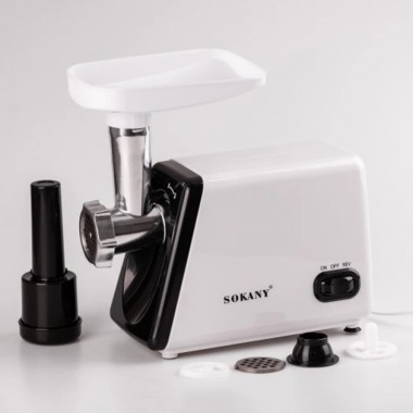 Мясорубка Sokany SK-312 профессиональная многофункциональная электрическая мощная 2400 Вт