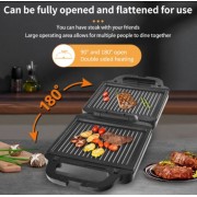 Мультипекарь со съемными формами 2 в 1 вафельница гриль бутербродница Sokany SK-08062 1400 Вт