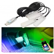 Автомобильная RGB подсветка салона с поддержкой приложения 4 шт USB