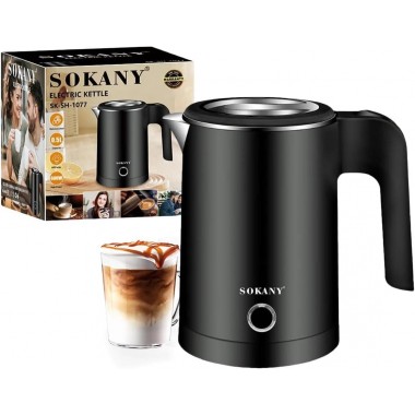 Электрический дорожный чайник SOKANY SK-SH-1077 0.5л Черный