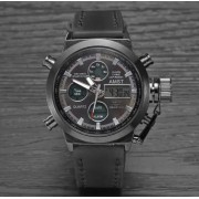 Армейские мужские часы AMST 3003 Black (противоударные с подсветкой)