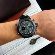 Армейские мужские часы AMST 3003 Black (противоударные с подсветкой)