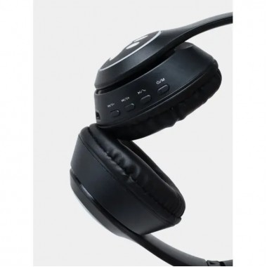 Беспроводные наушники с кошачьими ушками и RGB подсветкой FM радио, micro SD Cat MZ-023 Чёрные