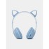 Наушники с кошачьими ушками беспроводные и RGB подсветкой FM радио, micro SD Cat MZ-023 Синие Наушники с кошачьими ушками беспроводные и RGB подсветкой FM радио, micro SD Cat MZ-023 Синие