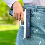 Водяной пистолет электрический аккумуляторный Water Gun Glock с 2 обоймами для воды Blue