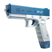Водяной пистолет электрический аккумуляторный Water Gun Glock с 2 обоймами для воды Blue
