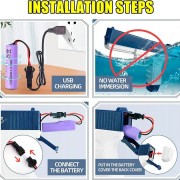 Водяной пистолет электрический аккумуляторный Water Gun Glock с 2 обоймами для воды Blue