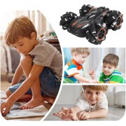 Машинка на радиоуправлении Stunt SUV Racing PRO полноприводная двухсторонняя разворот 360 черный