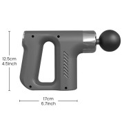 Массажер пистолет Fascial Gun KH-740 Чёрный с насадками мышечный портативный ручной для спины и тела