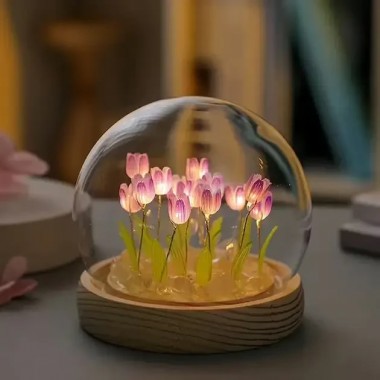 Ночник светодиодный тюльпаны умелые ручки Spherical lamp HA-42, Лампа-тюльпан DIY Ночник-тюльпан