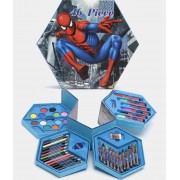 Детский канцелярский набор, школьные принадлежности, 46 предметов для мальчиков Человек паук