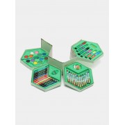 Набор для рисования Винни-де-Пух детский художественный набор 46 предметов в боксе-шестиграннике