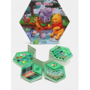 Набор для рисования Винни-де-Пух детский художественный набор 46 предметов в боксе-шестиграннике