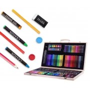 Детский набор для рисования на ART SET 180 предметов в деревянном чемодане