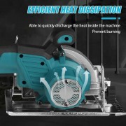 Бесщеточная аккумуляторная электрическая циркулярная пила, 2000 Вт 125 мм