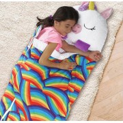 Детский спальный мешок-плюшевая игрушка подушка Единорог Baby sleeping bag Size S WHITE 3в1 теплый