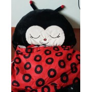 Детский спальный мешок плюшевая игрушка подушка TOPA Божья Коровка 120 см Красный Baby sleeping bag Size S