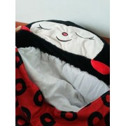 Детский спальный мешок плюшевая игрушка подушка TOPA Божья Коровка 120 см Красный Baby sleeping bag Size S