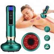 Вакуумный антицеллюлитный массажер для тела массаж гуашью Cupping Massager GREEN