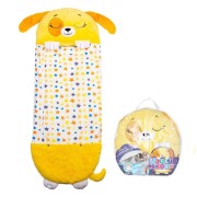 Детский спальный мешок на молнии 3 в 1 встроенная подушка 130 см щенок желтый Baby sleeping bag Size S