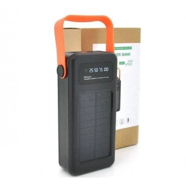 Power bank YM-635 40000mAh Solar Индикатор уровня заряда, для зарядки телефона с встроенными кабелями