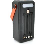 Портативная батарея NEW внешняя повербанк Power Bank 100000 mAh с солнечной панелью и фонариком