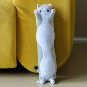 Мягкая Игрушка Кот Батон 50 см, Серый Детская плюшевая, игрушка котенок, игрушка плюшевая