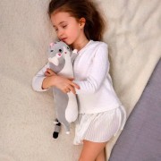 Мягкая Игрушка Кот Батон 50 см, Серый Детская плюшевая, игрушка котенок, игрушка плюшевая