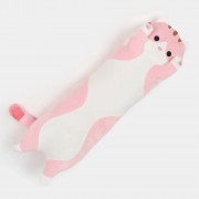 Мягкая детская игрушка Кот Батон 70 см, Розовый / Плюшевая игрушка подушка длинный котенок