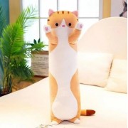Игрушка детская Кот Батон 70 см Коричневый / Плюшевая игрушка подушка длинный котенок