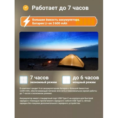 Ручной аккумуляторный светодиодный фонарь с солнечной батареей и функцией PowerBank LD-02 Синий