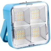 Ручной аккумуляторный светодиодный фонарь с солнечной батареей и функцией PowerBank LD-02 Синий