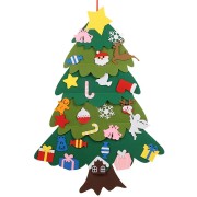 Детская Рождественская елочка с игрушками из фетра Chrismas Free Детская елочка на стену 95x70 см