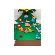 Детская Рождественская елочка с игрушками из фетра Chrismas Free Детская елочка на стену 95x70 см