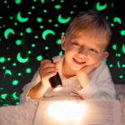 Светящийся теплый и нежный плед для детей и подростков 100x150 Magic Blanket Серый