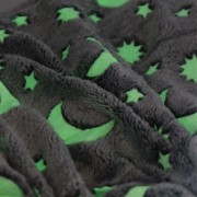 Светящийся теплый и нежный плед для детей и подростков 100x150 Magic Blanket Серый
