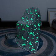 Светящийся теплый и нежный плед для детей и подростков 100x150 Magic Blanket Серый