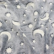 Светящийся теплый и нежный плед для детей и подростков 100x150 Magic Blanket Серый