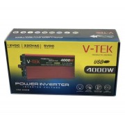 Преобразователь напряжения инвертор с дисплеем V-TEK 4000W 12-220V Автомобильный преобразователь