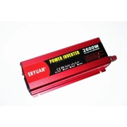 Преобразователь напряжения инвертор Eryuan 2600W LCD DC/AC 12V-220V с чистой синусоидой и вольтметром