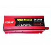 Преобразователь напряжения инвертор Eryuan 2600W LCD DC/AC 12V-220V с чистой синусоидой и вольтметром