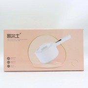 Электрическая кастрюля с крышкой и ручкой 37см, 1,6л, от сети, Белая / Портативная электрокастрюля / Миниварка