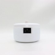 Электрическая кастрюля с крышкой и ручкой 37см, 1,6л, от сети, Белая / Портативная электрокастрюля / Миниварка