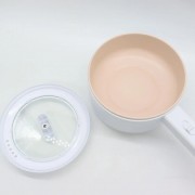 Электрическая кастрюля с крышкой и ручкой 37см, 1,6л, от сети, Белая / Портативная электрокастрюля / Миниварка