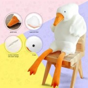 Большая плюшевая мягкая игрушка Гусь-обнимусь 150 см Белый Гусь Мега Гусь Огромный гусь