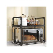 Полка-стеллаж для кухонной утвари с крючками YH-6616-2 Универсальная полка для кухни 48х26х49 см