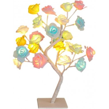 Лампа LED настольная Дерево цветная роза (NNG-03) (24 LED (теплый свет) 220V