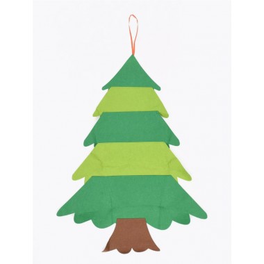 Детская Рождественская елочка из фетра Без игрушек Chrismas Free елочка на стену 95x70 см