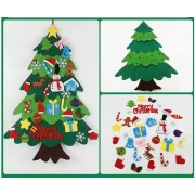 Детская Рождественская елочка из фетра Без игрушек Chrismas Free елочка на стену 95x70 см