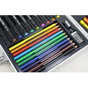 Художественный набор для рисования 68 предметов карандаши/маркеры/краски в чемодане